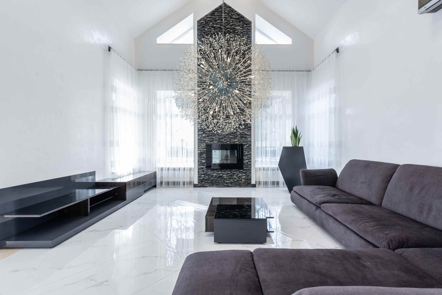 Starburst Chandelier 47" wide Crystal Chandelier