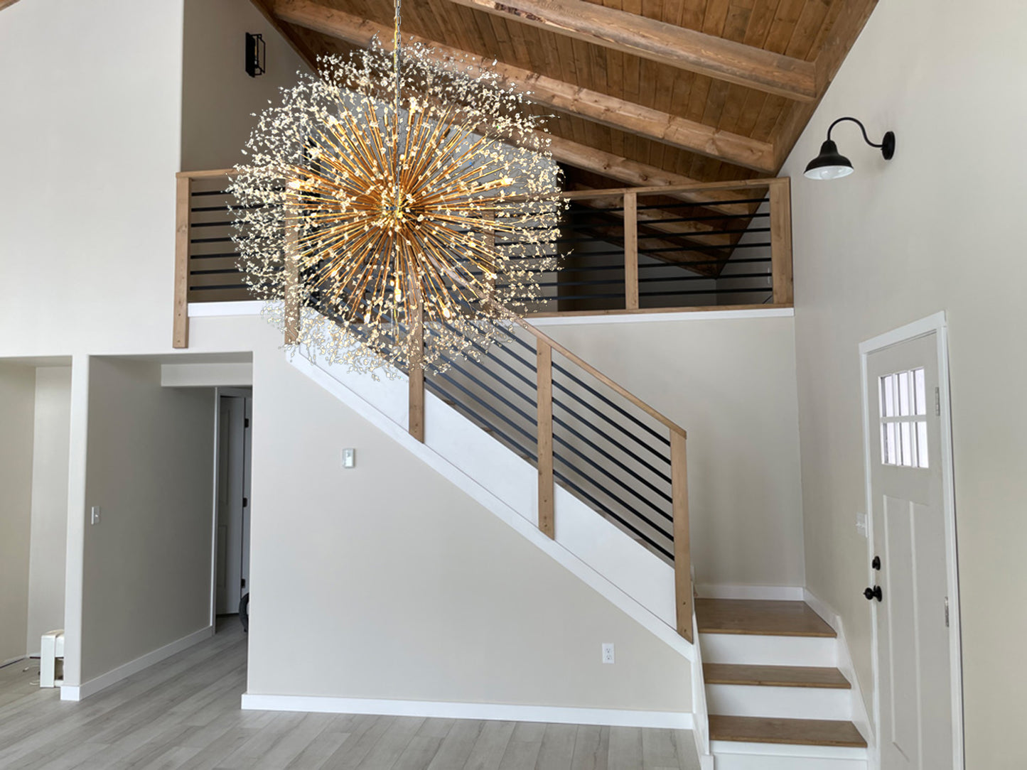 Starburst Chandelier 47" Wide Crystal Clear Chandelier