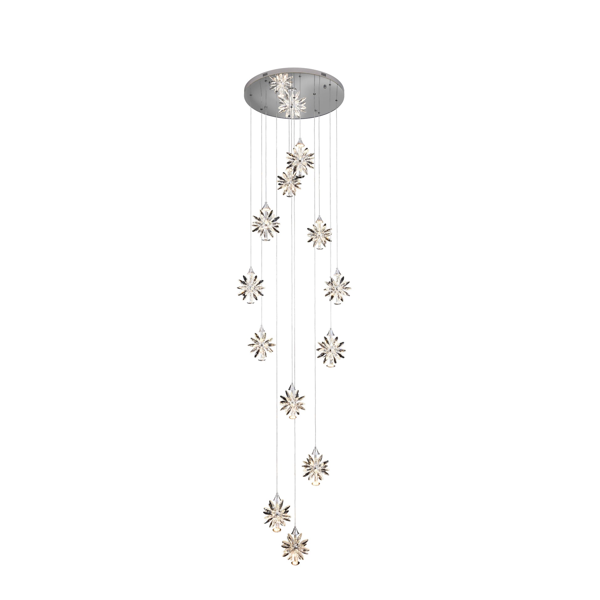 Chandelier with multiple lights on a white background