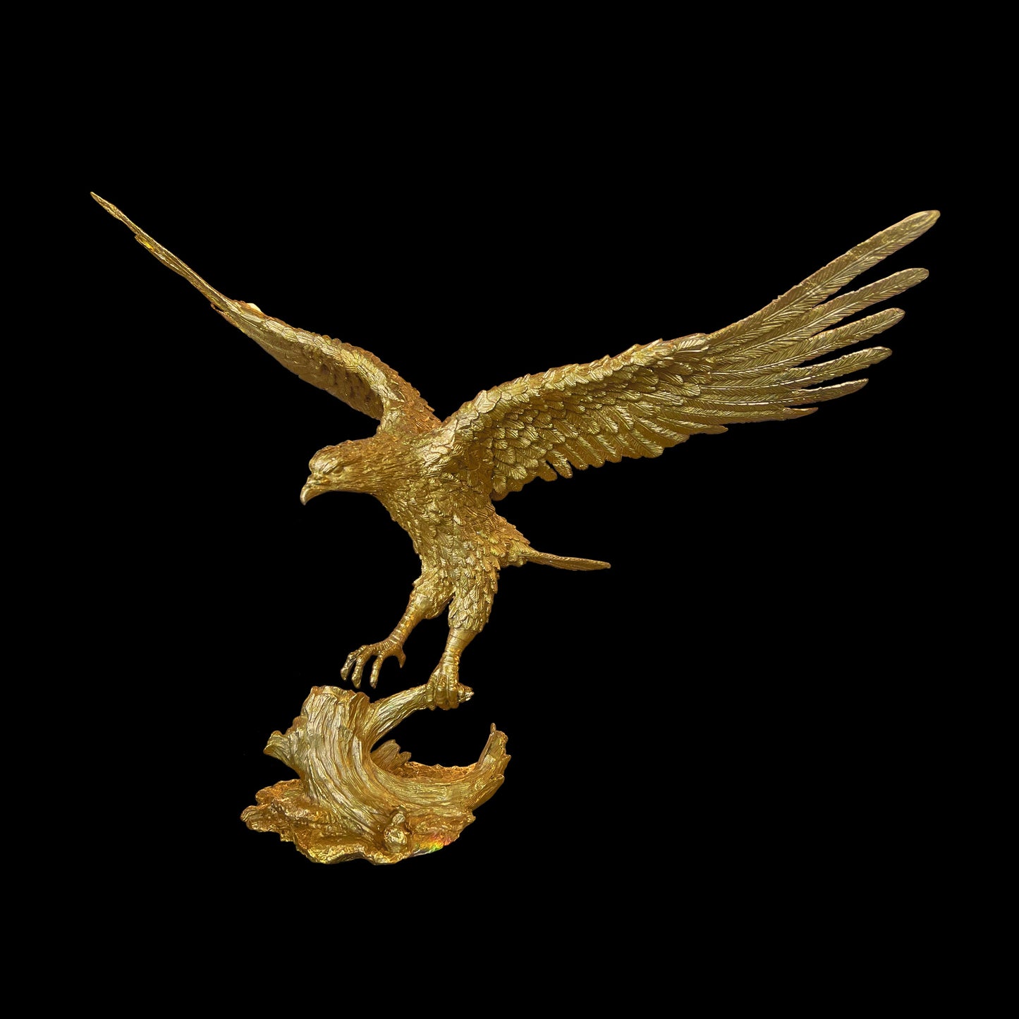 Handcrafted Italian Soild Brass American Eagle Statue
