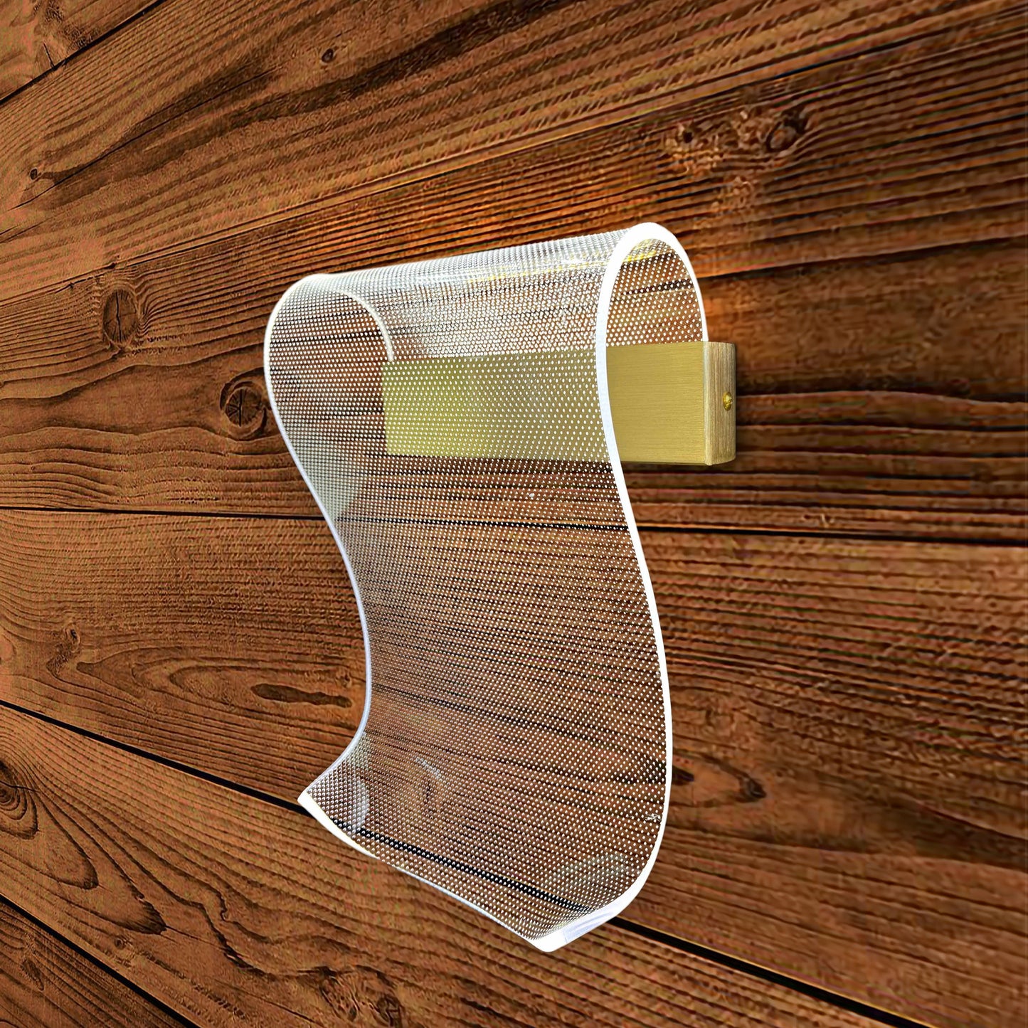 Curve Mesh LED Wall Sconce Gold