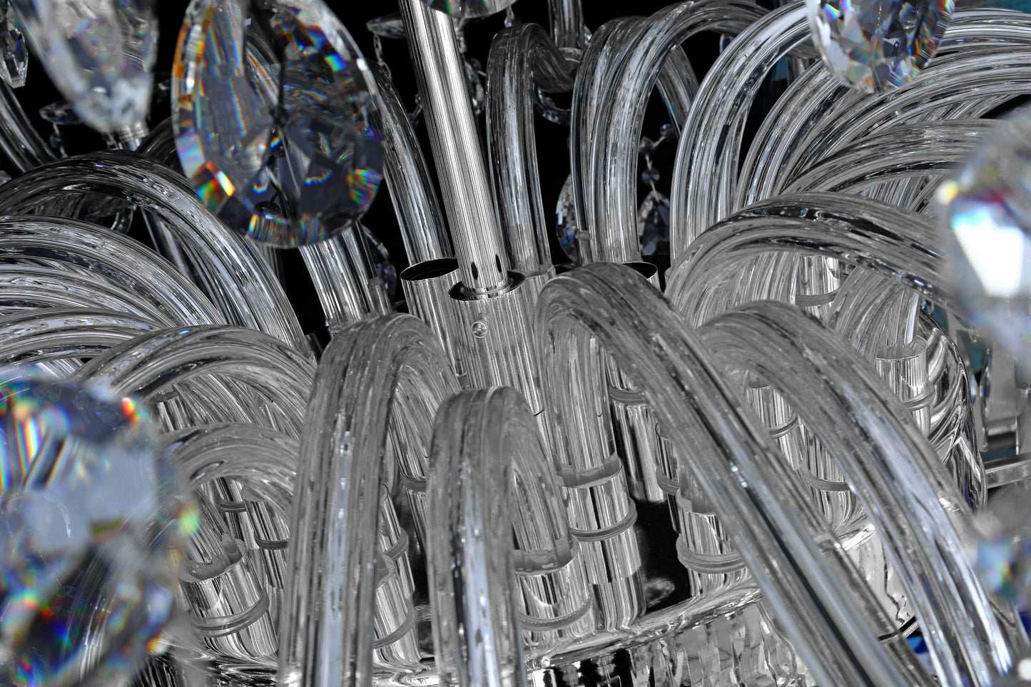 Empire Chrome Crystal Chandelier Grand Traditional Statement 56"