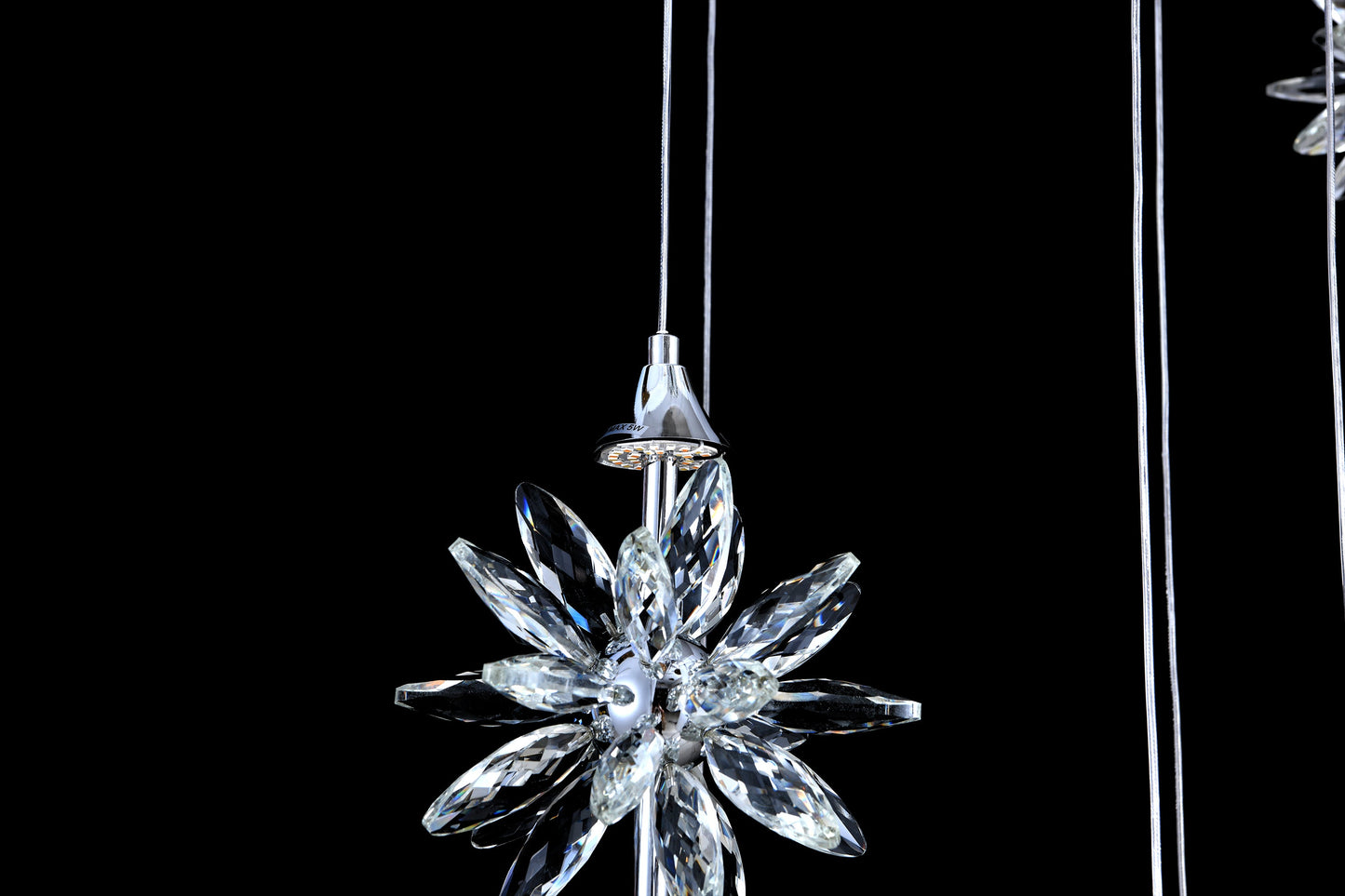 Luxury Chrome Spiral Crystal LED Chandelier