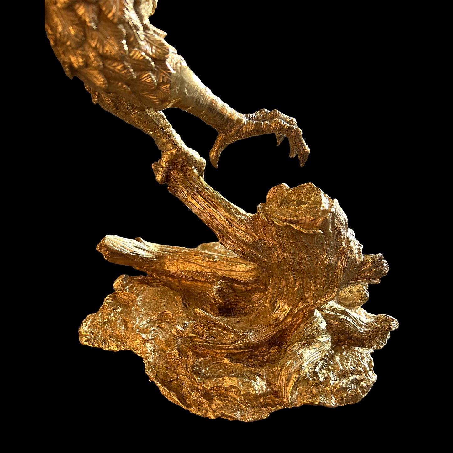 Handcrafted Italian Soild Brass American Eagle Statue