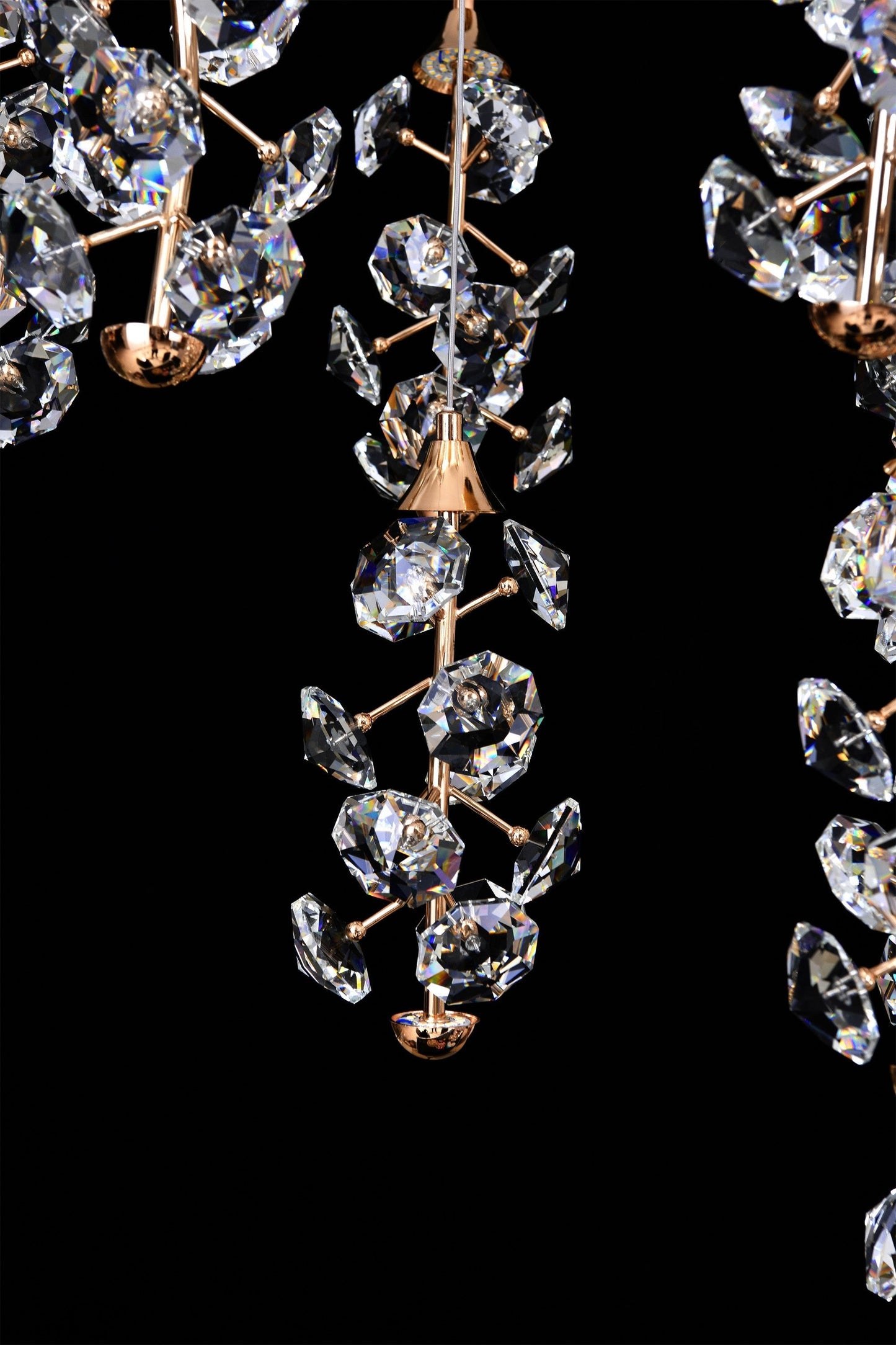 Cascading Crystal LED Linear Chandelier