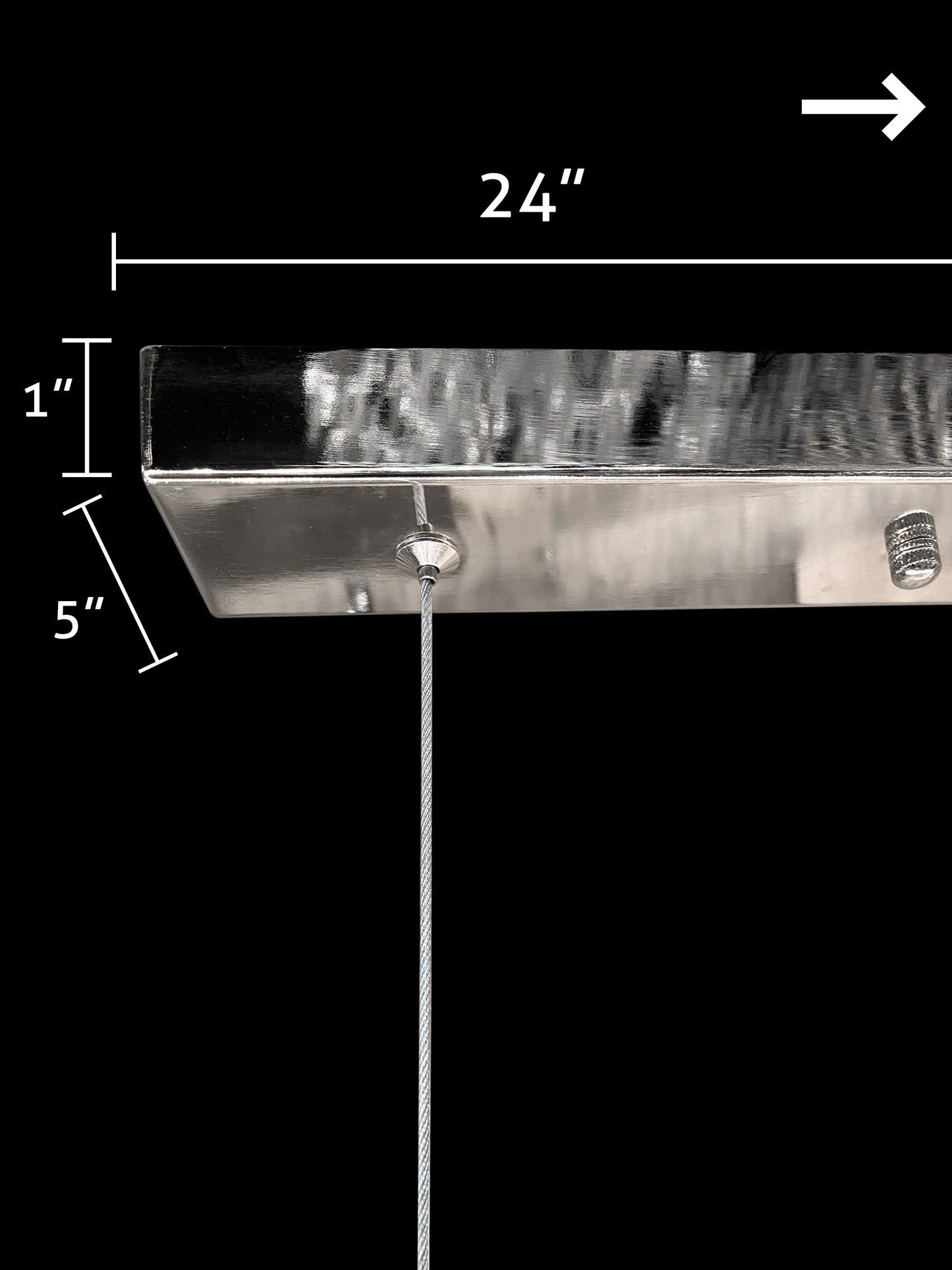 Starburst  Linear Chrome Crystal Chandelier 54"