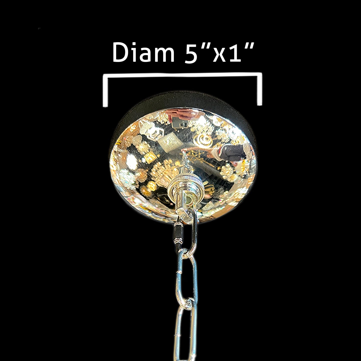 Starburst Crystal Flush Mount Chrome 30”