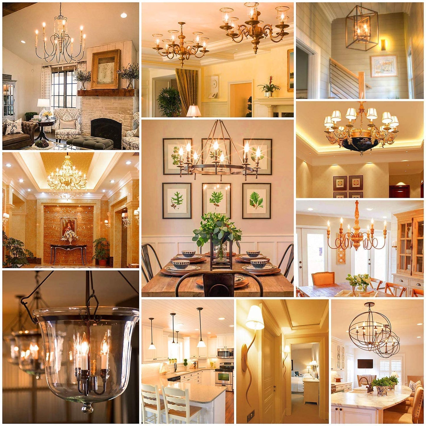 E12 dimmable LED candelabra bulb smooth lighting