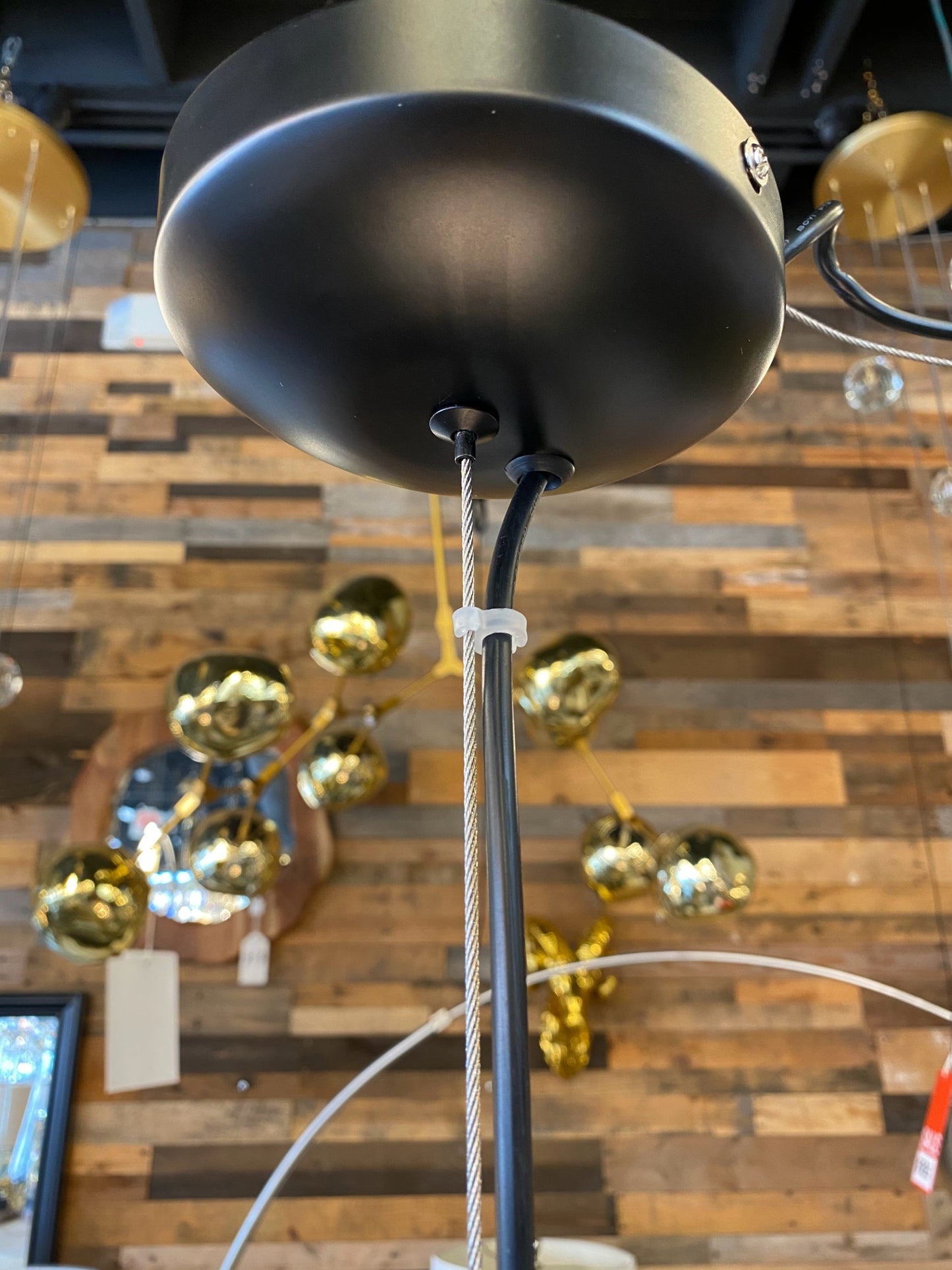 Luxe Starburst Black Crystal Chandelier 32"