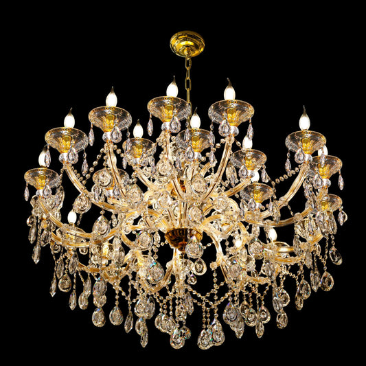 Luxury Maria Theresa gold crystal chandelier 45-inch main view