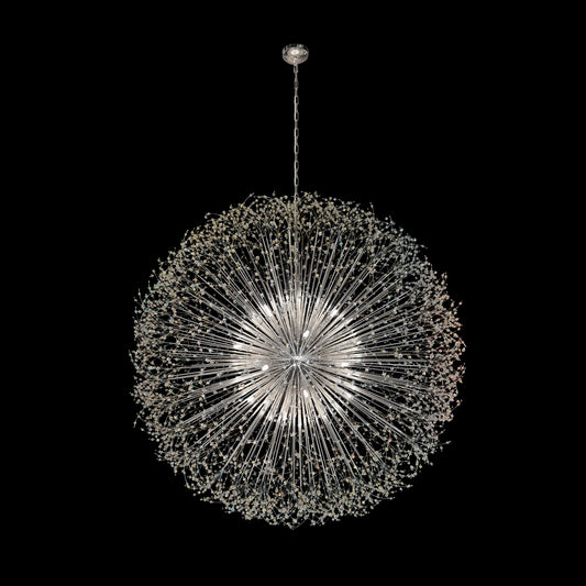 Dimmable modern chrome starburst crystal chandelier luxury ceiling light
