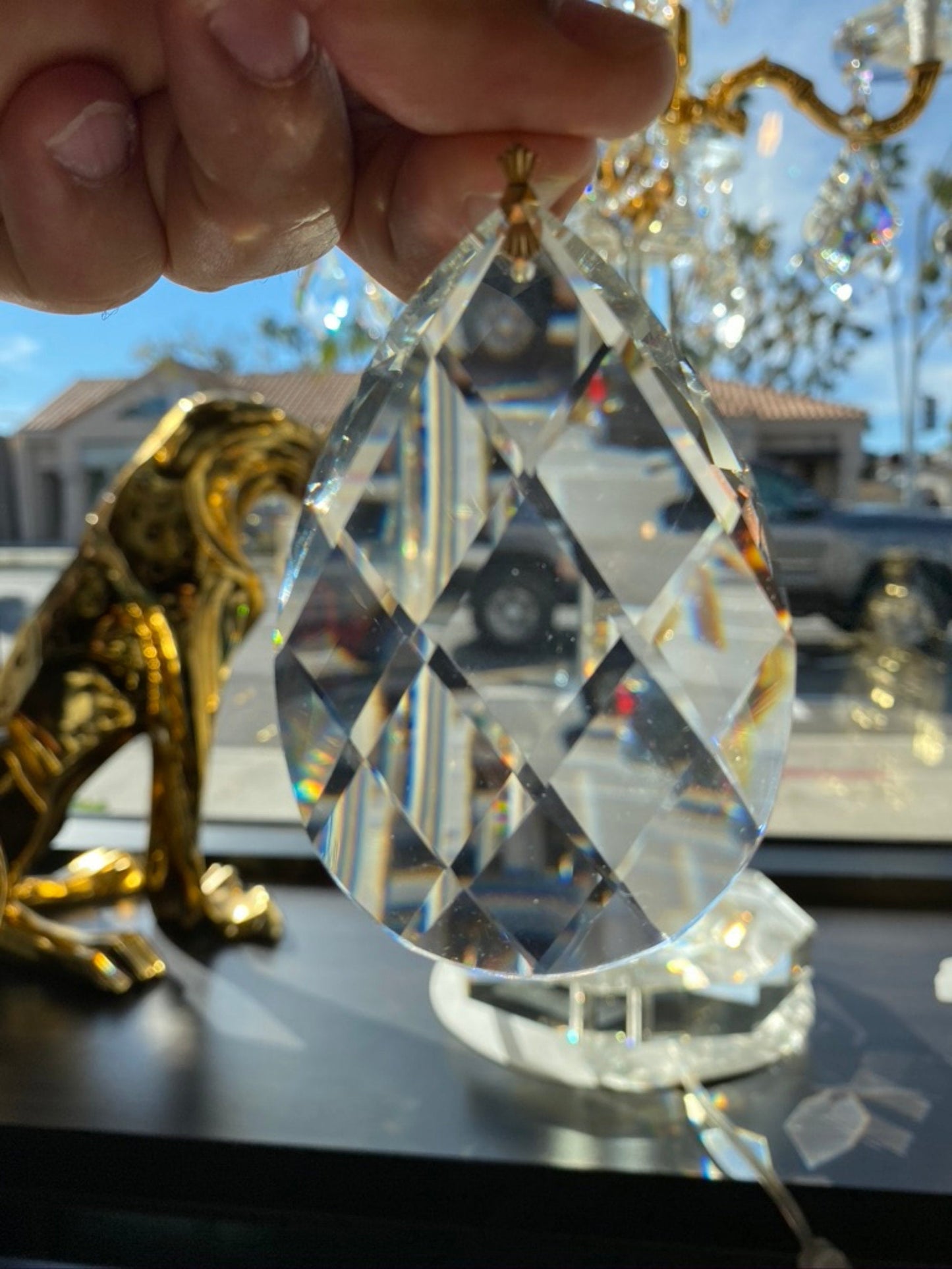 Crystal Tear Drop – Genuine Full Lead Crystal (30%) 76mm