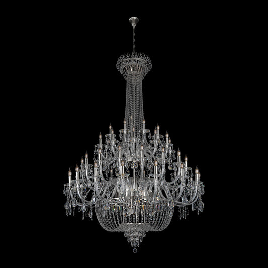 Empire Chrome Crystal Chandelier Grand Traditional Statement 56"