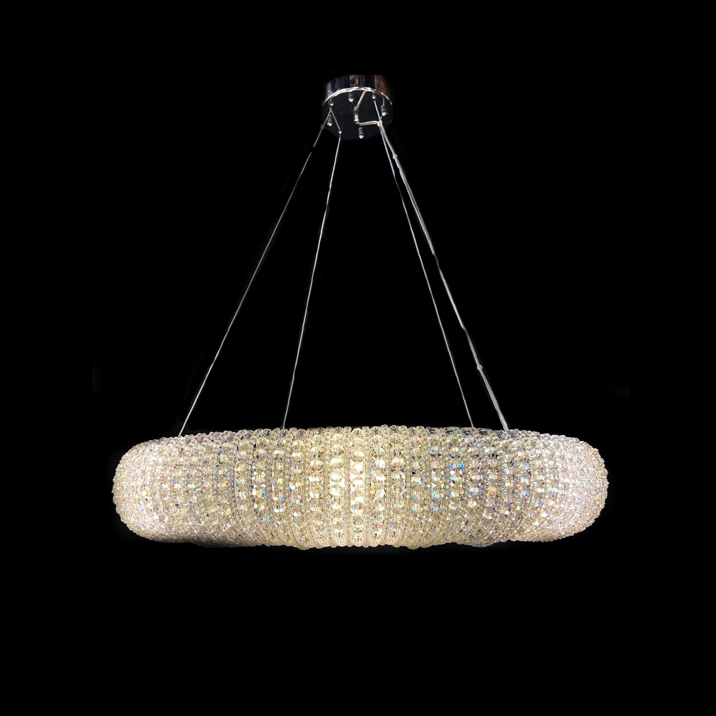 Modern Crystal Round Halo Chandelier