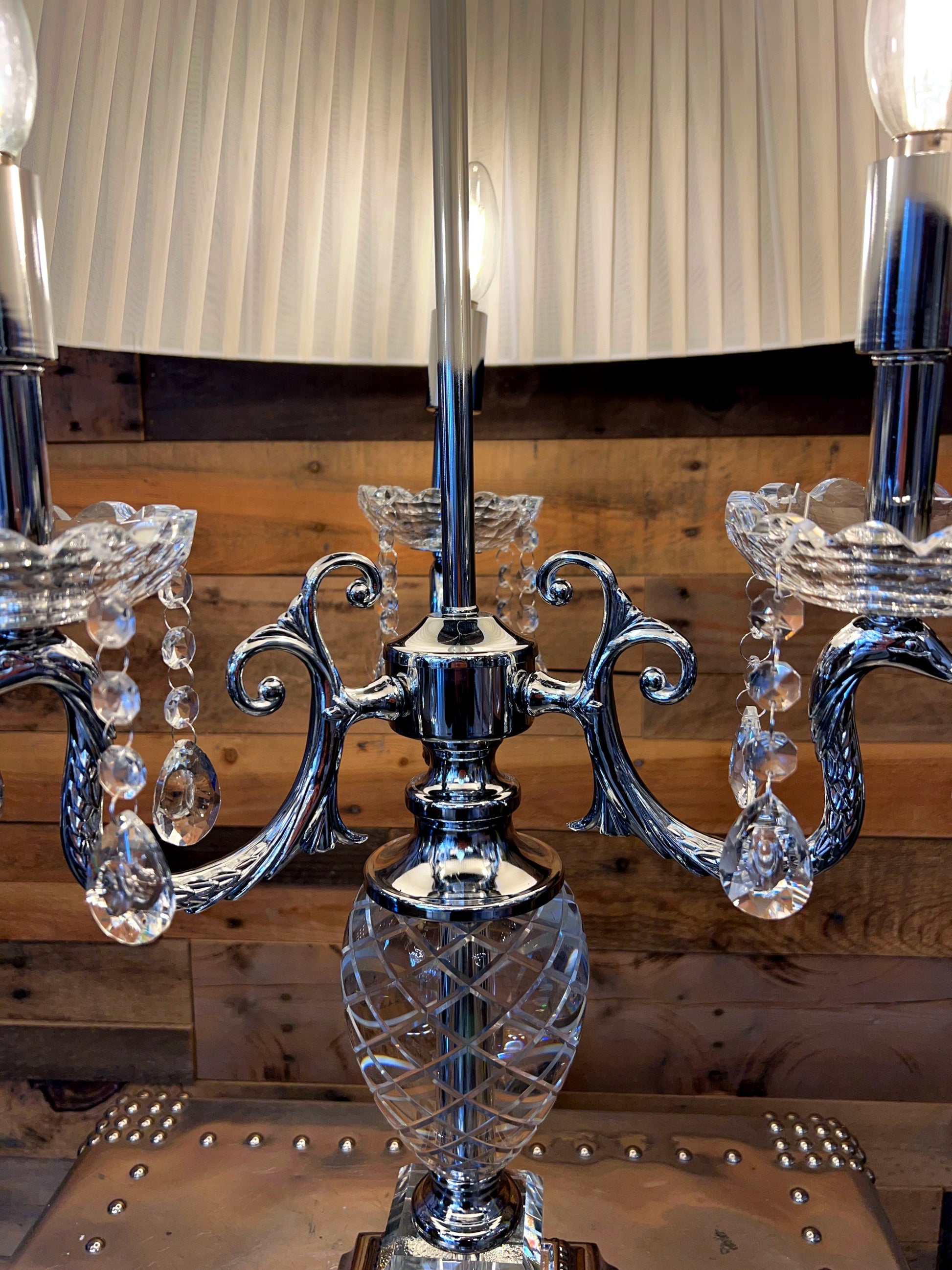 Crystal Table Lamp 3-Light Traditional Lamps - Spot Light Inc