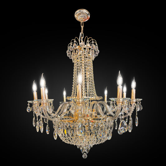 Chandelier 20- Lights Crystal Chandelier 35" Wide Gold Finish - Spot Light Inc