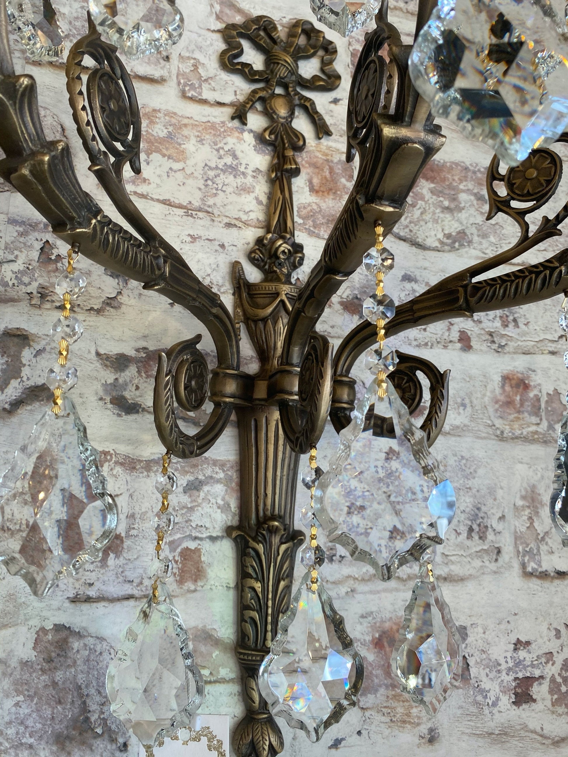 Handmade Bronze Wall Sconces with Crystal - Spot Light Inc