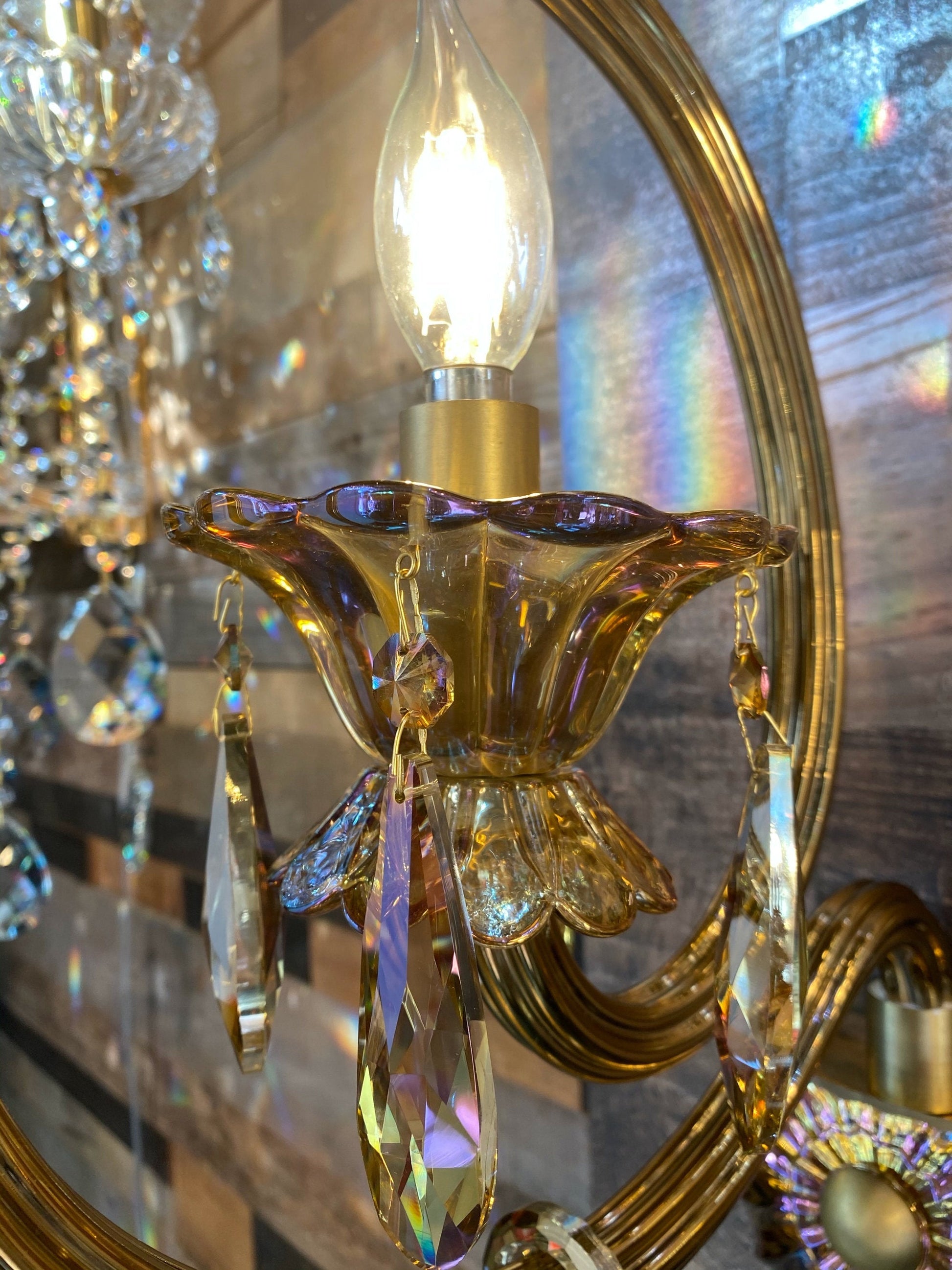 Crystal Wall Sconces,Gold Wall lamp - Spot Light Inc