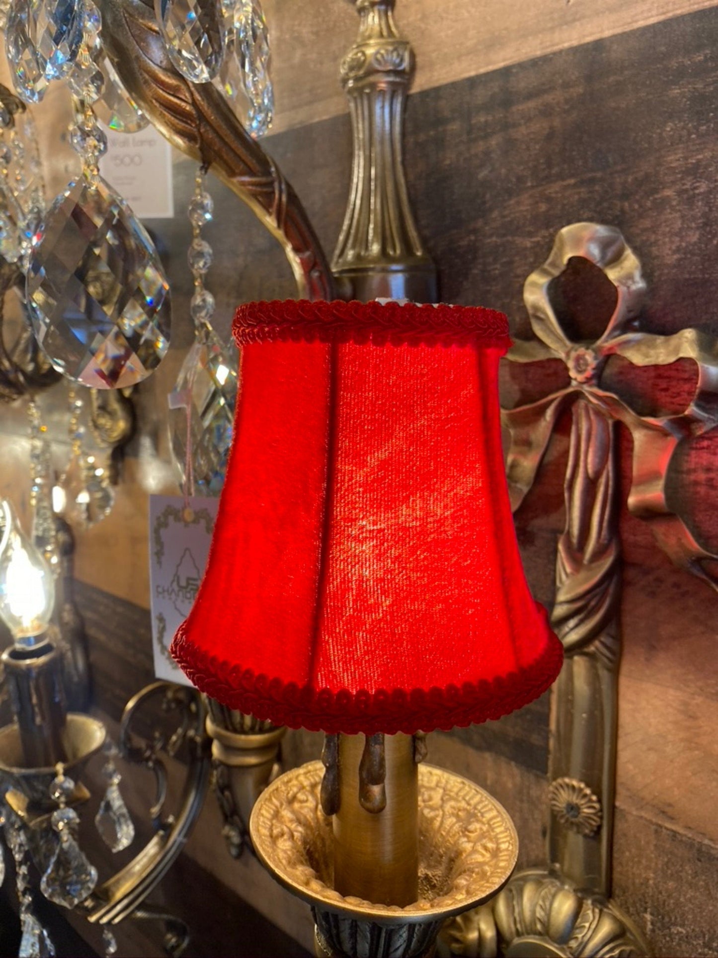Red Small Lamp Shade For Chandeliers - Spot Light Inc