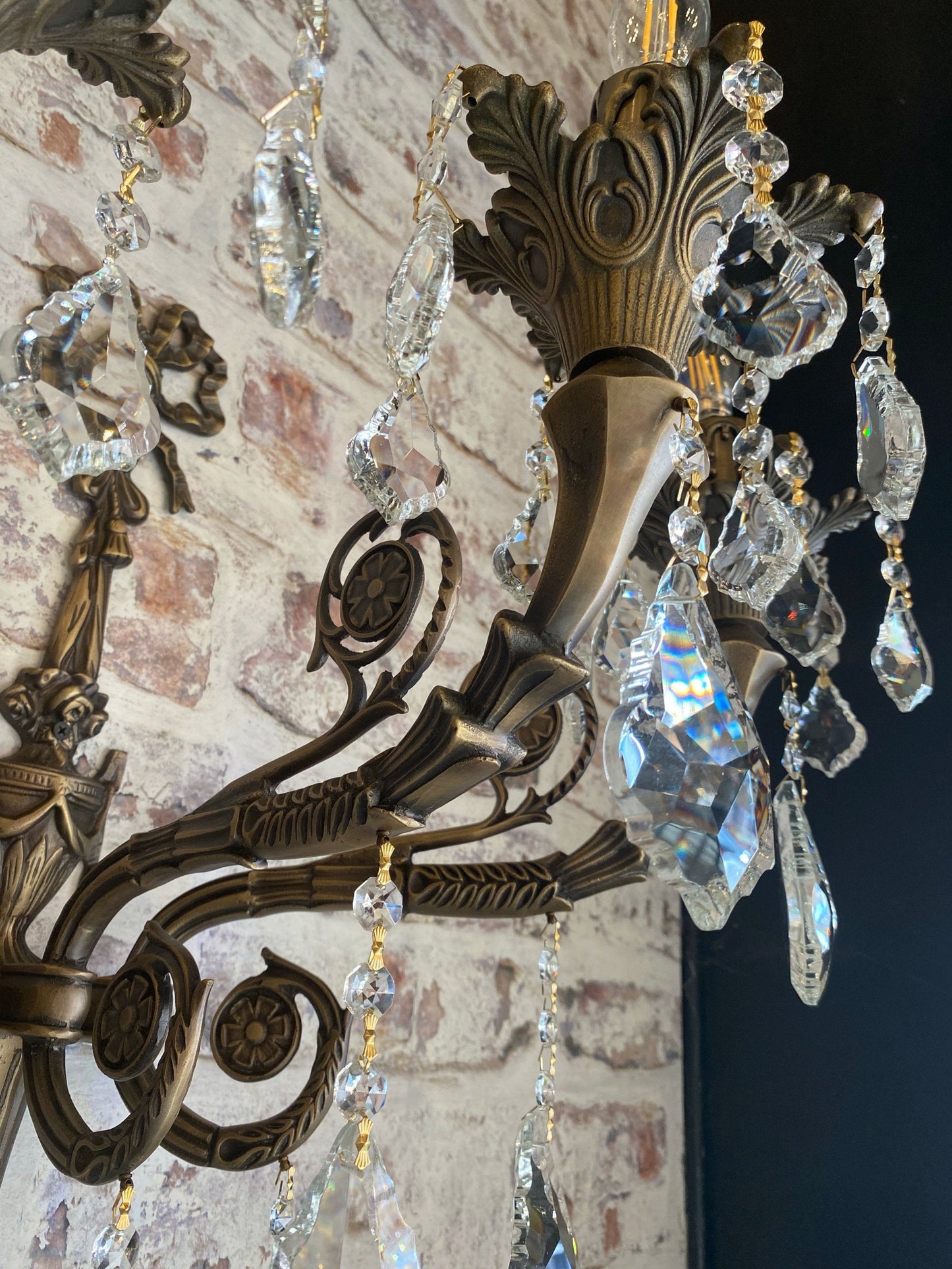 Handmade Bronze Wall Sconces with Crystal - Spot Light Inc