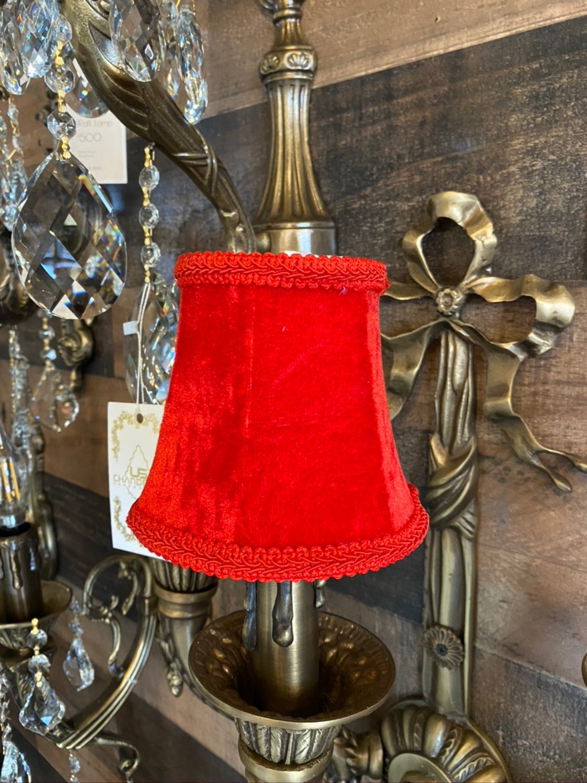 Red Small Lamp Shade For Chandeliers - Spot Light Inc