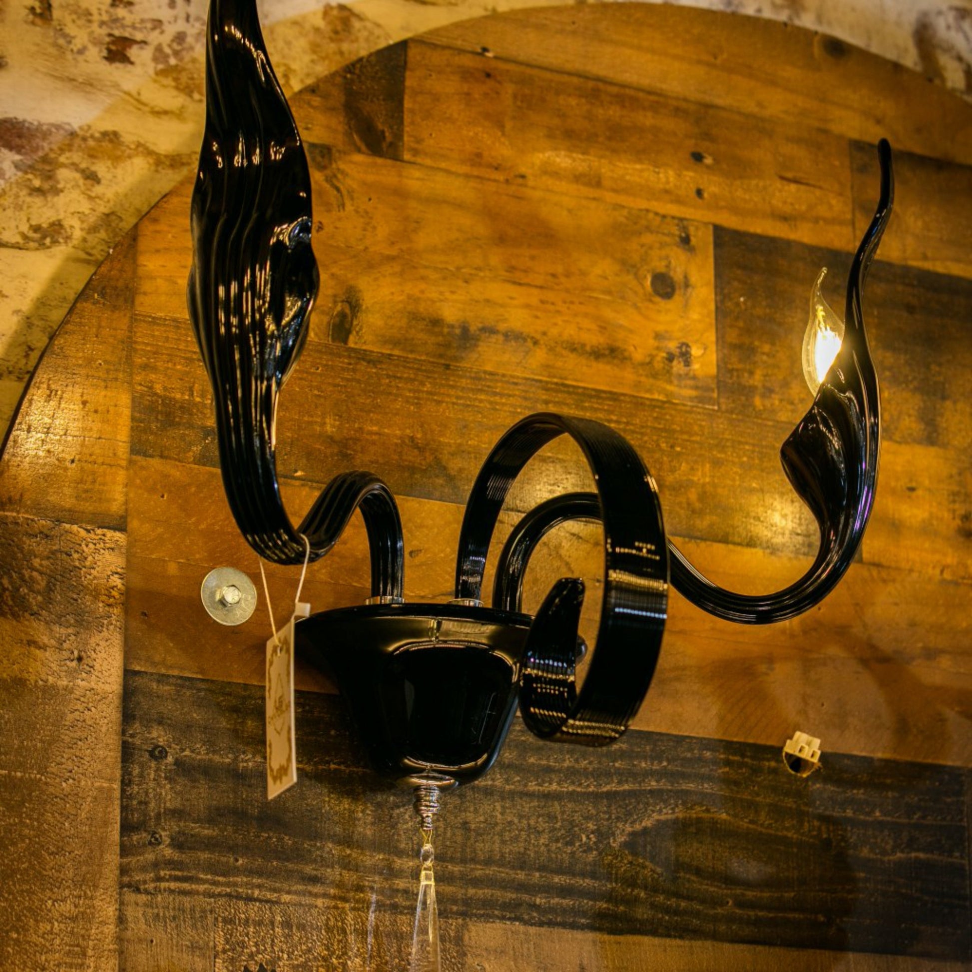 Black Sconces Handmade Glass Wall lamp - Spot Light Inc