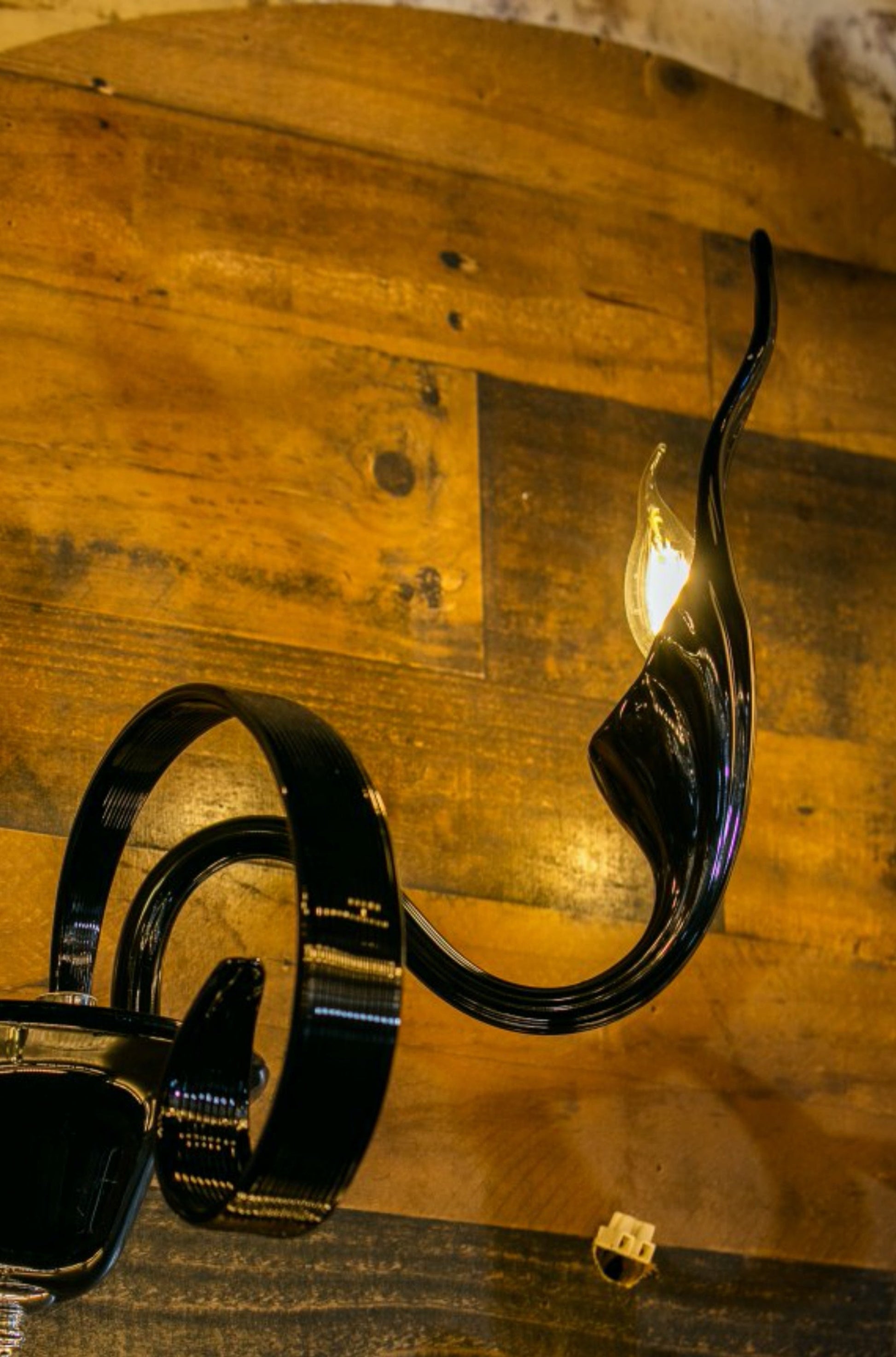 Black Sconces Handmade Glass Wall lamp - Spot Light Inc